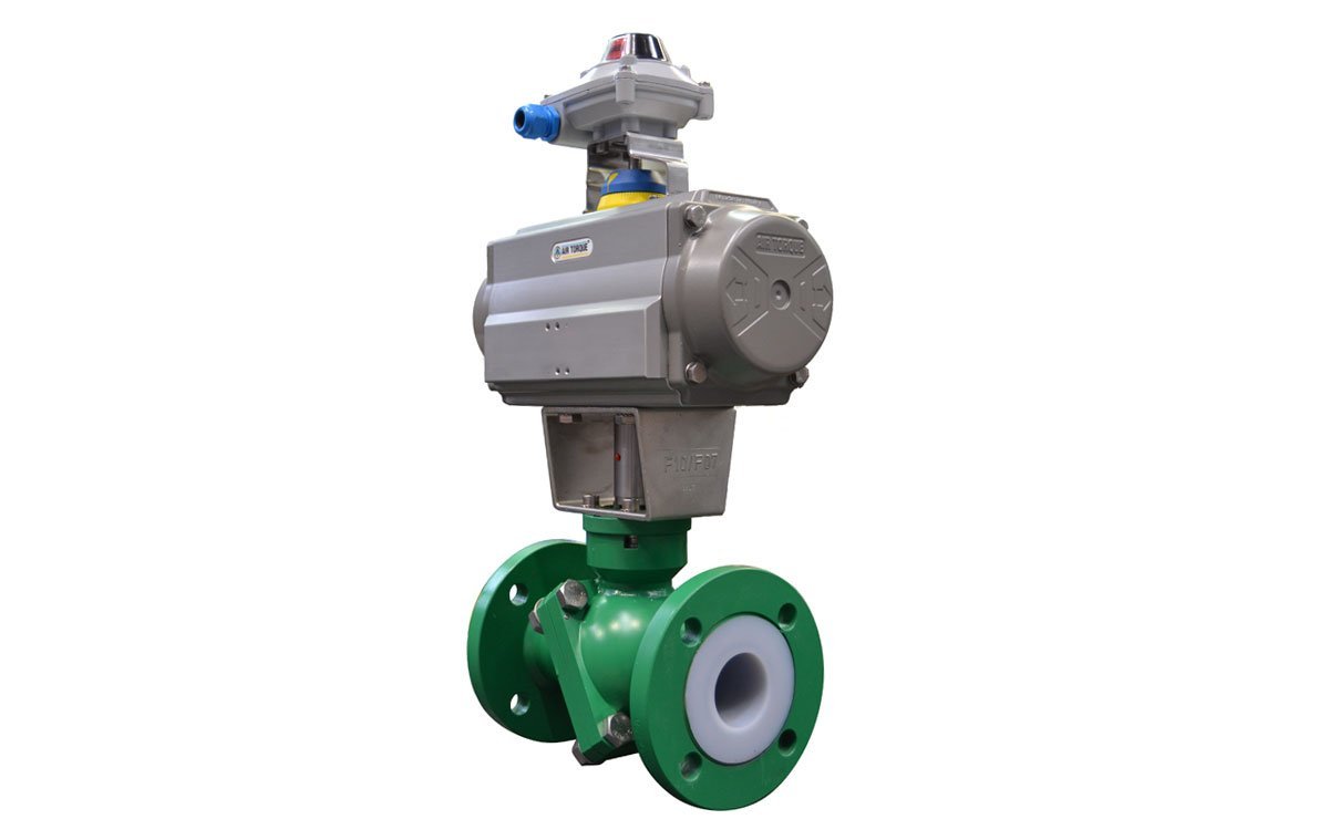 P + L VALVES | Válvula de paso Teflonado